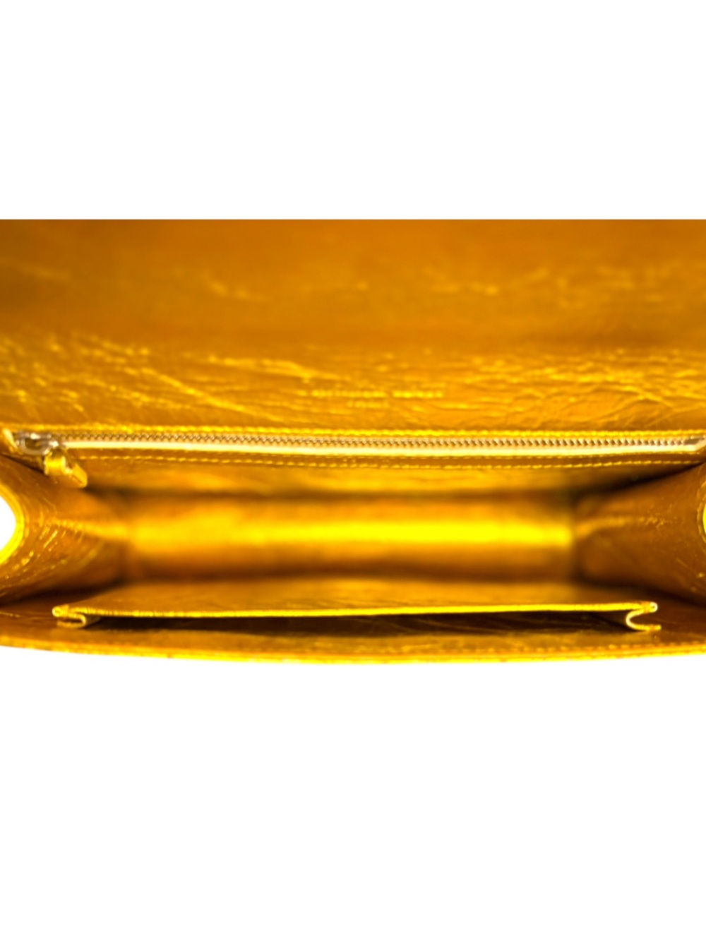 Christian Dior Diorama Flap Bag Metallic Gold Crinkled Lambskin + COA & Box - Picture 10 of 16